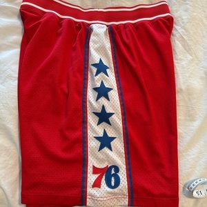 NBA shorts! Philadelphia 76ers! Stitched!